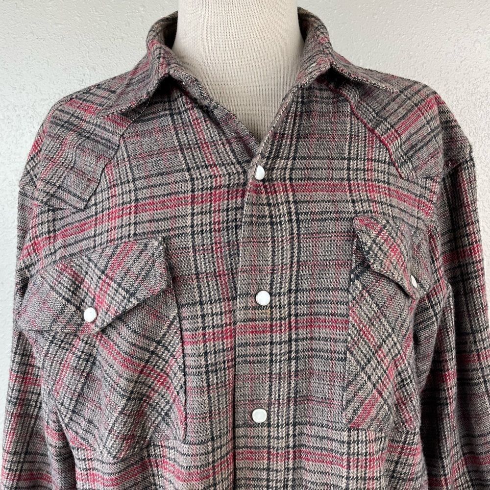 Key Heavy Snap Down Flannel Size L Regular EUC - Picture 2 of 9
